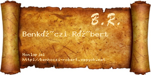 Benkóczi Róbert névjegykártya