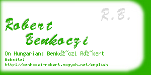 robert benkoczi business card